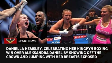 daniel hemsley celebration video|Kingpyn Boxing results: Daniella Hemsley flashes audience after。